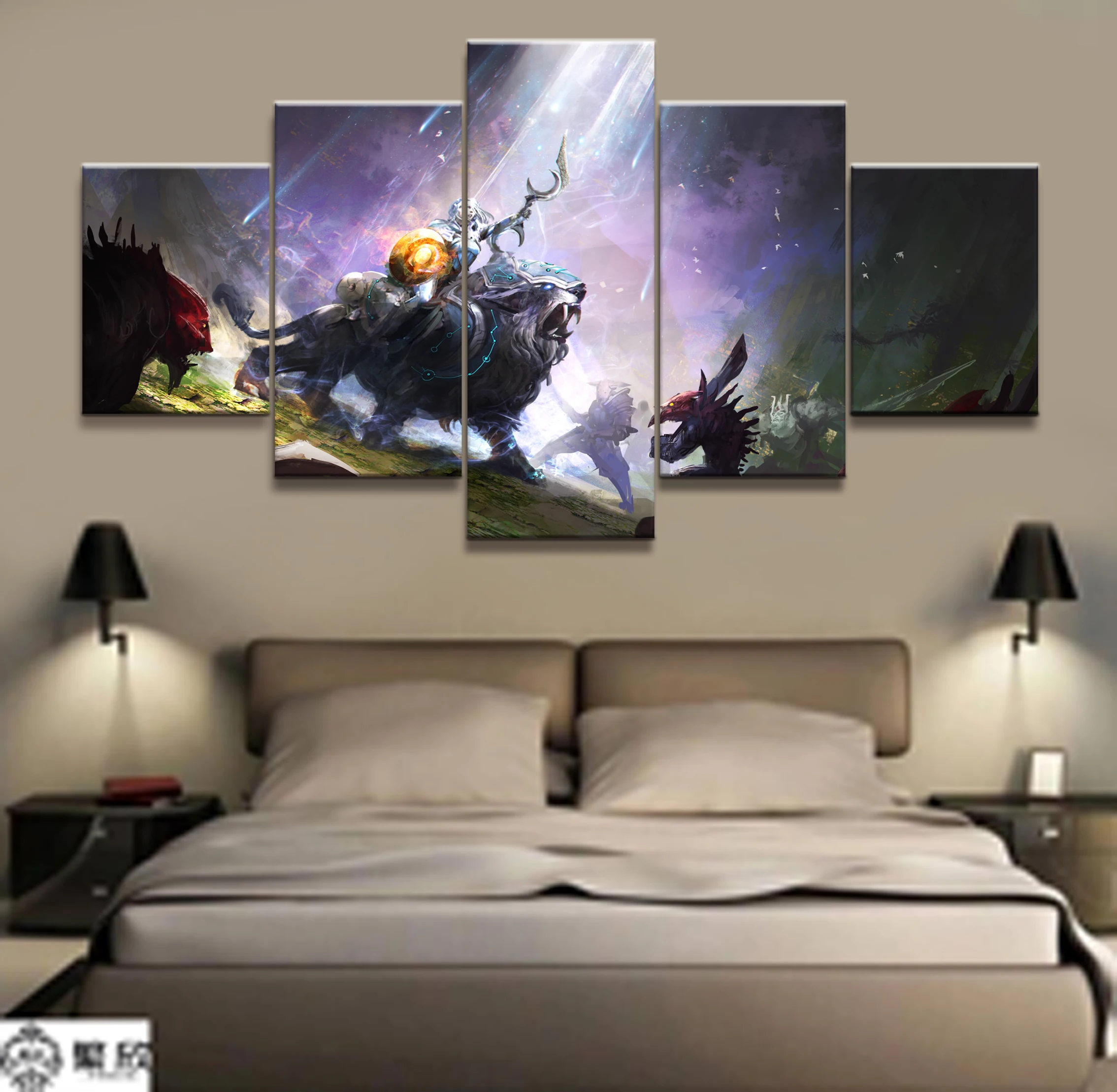  Wall Art Game Poster 5 Pieces DOTA 2 Poster Printed Canvas Painting Pictures Modern Painting On Can