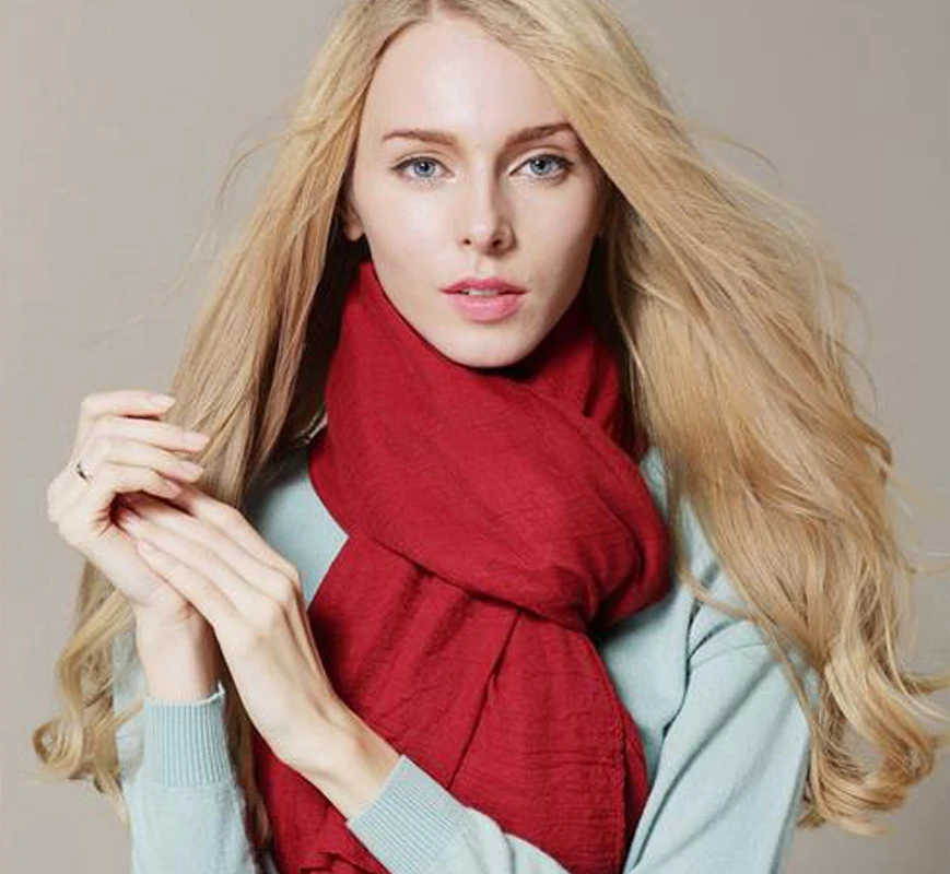 hot sell cotton scarf Women Winter Warm Linen Wraps Solid Colors Muslim headscarf Apparel Accessories drop shipping