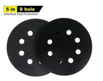 

5 Inch 8 Holes Hook and Loop Black Interface Pad Protection Disc Power Tool Accessories