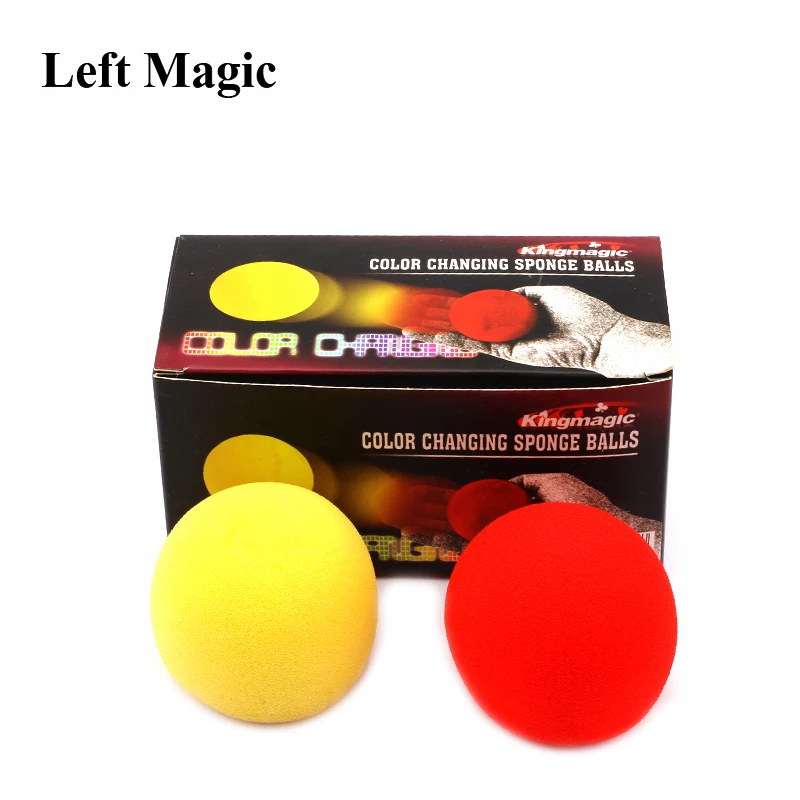 

2 Pcs/ Set Color Change Sponge Ball Magic Tricks Fun Super Soft Sponges Changing Ball Square Close Up Stage Magic Props