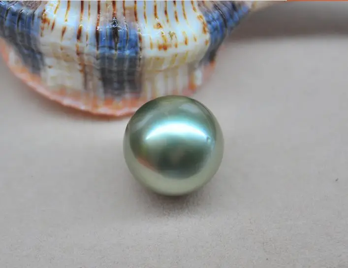 

FREE SHIPPING>>>@@ 13MM SOUTH SEA GENUINE PERFECT ROUND SILVER GRAY PEACOCK LOOSE PEARL UNDRILLED