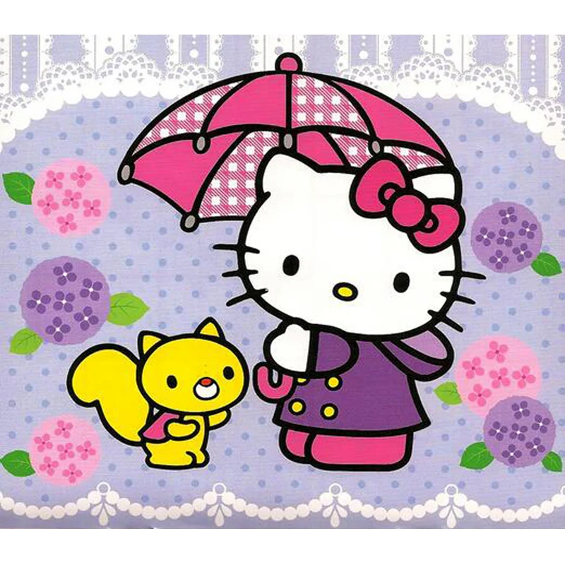 Hello Kitty 5d Diy Diamond Painting Animal,Full Diamond Embroidery