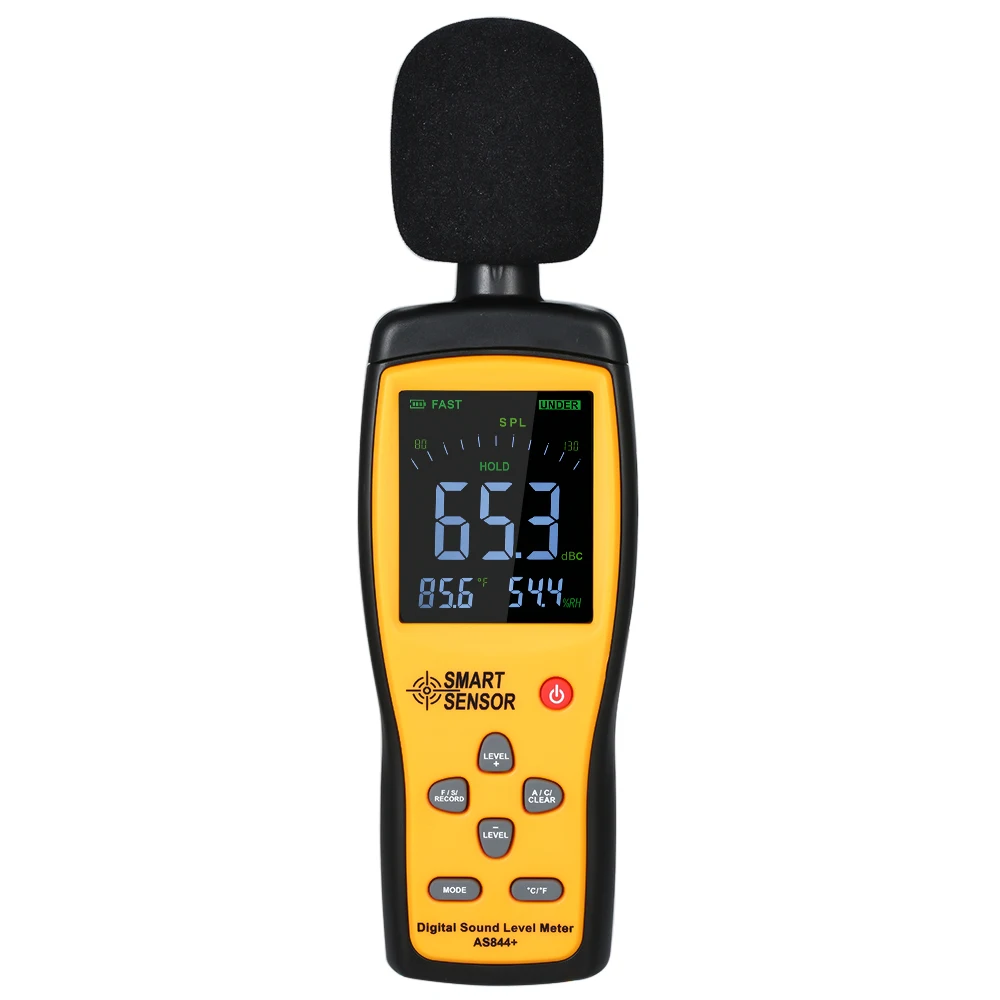 

3 In 1 Digital Sound Level Meter Temperature Humidity Meter 30-130 dB Noise Volume Measure Instrument with Data Record Function