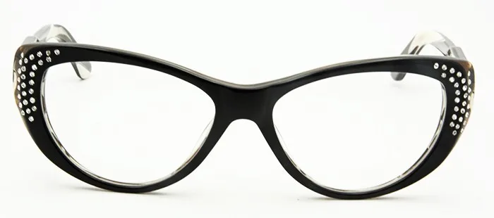 Высококачественные роскошные очки "кошачий глаз" armacao de oculos de grau с бриллиантами для женщин, линзы для близорукости, очки по рецепту, оправа для очков