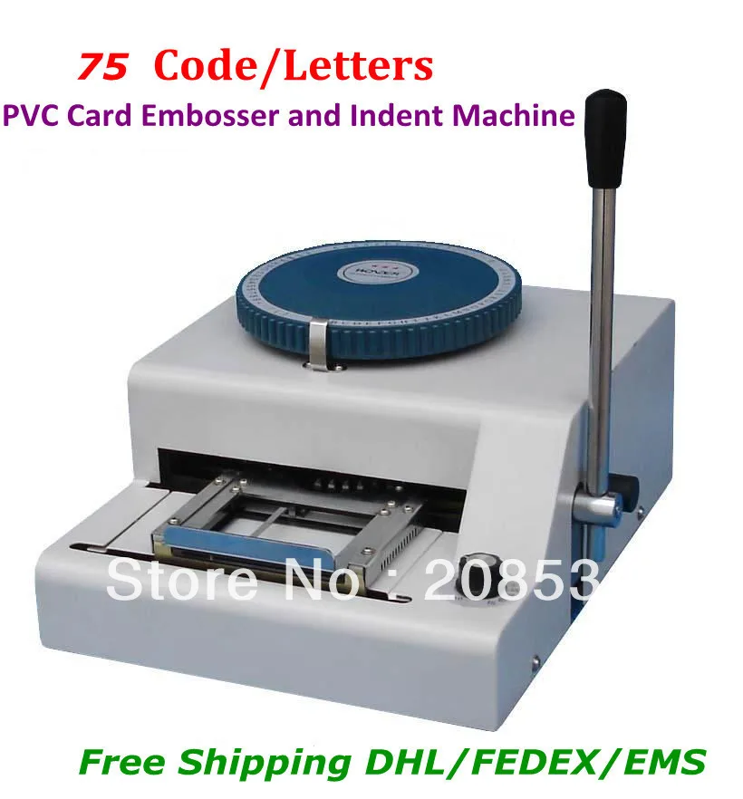 

Free Shipping DHL/FEDEX! 75-character/Letters Manual PVC/Plastic Card Embosser And Indent Integrate Machine