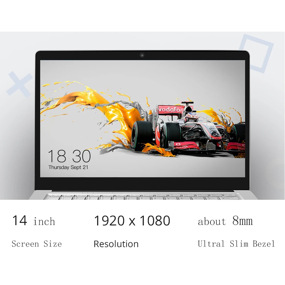 Ноутбук с 14 дюймовым экраном Intel Celeron J3160 4 ГБ/8 ГБ ОЗУ 256 Гб SSD ультрабук