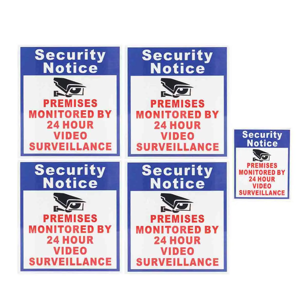 5 шт. помещения защищены на 24 час видеонаблюдения самостоятельно adhensive наклейки безопасности знаков деколь