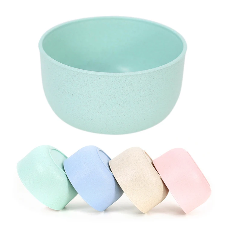 

High Quality 1pc Multi-color Wheat Straw Bowl Multi-color Salad Saucer Ketchup Jam Durable Cup Bowl Tableware Kitchen Tool