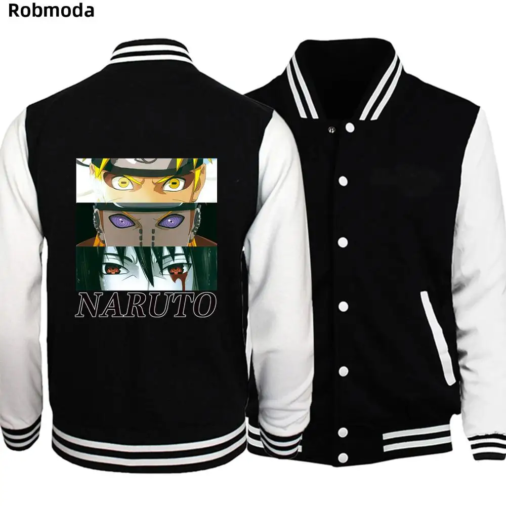 

2019 hot sale anime Uzumaki Naruto sweatshirts printed unisex baseball jackets spring autumn tracksuits men women zipper hoodies