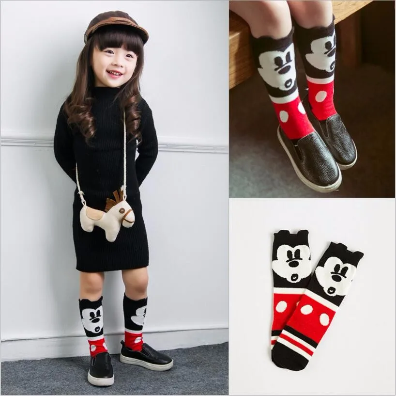 Милые детские носки года с принтом животных детские носки из хлопка высокие до колен носки с изображением лисы для малышей аксессуары для девочек