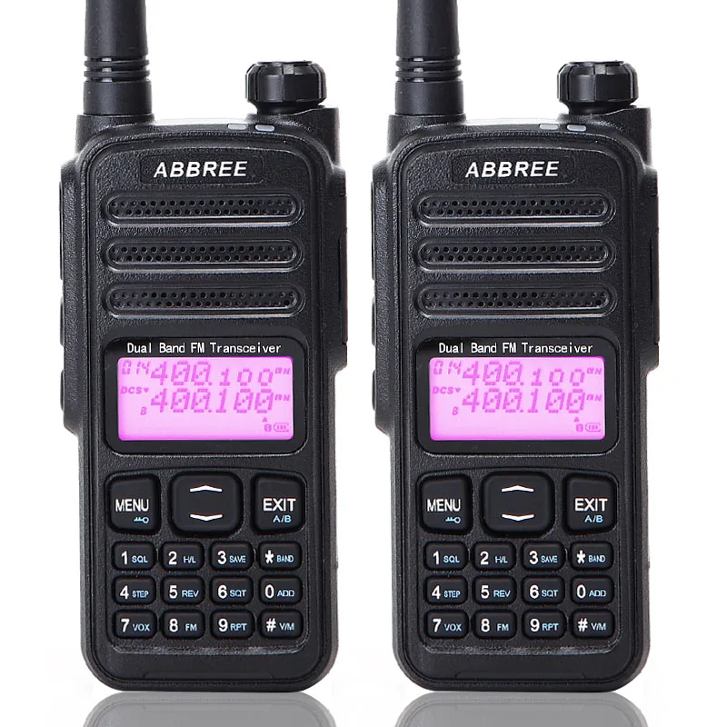 

2Pcs ABBREE AR-52 Cross Band Repeater Duplex Dual Band 136-174/400-480MHz Dual Receiving 2 PTT Portable Walkie Talkie CB Radio