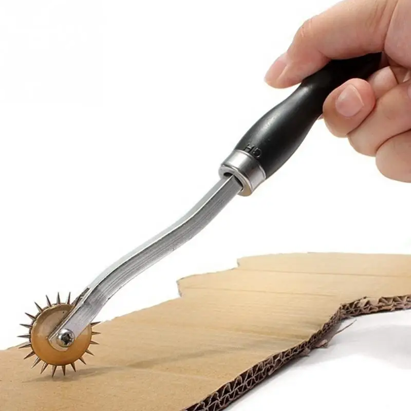 

4mm Leather Cloth Paper Overstitch Wheel DIY Sewing Leather Craft Tool Steel Tooth Type Mark Scraper