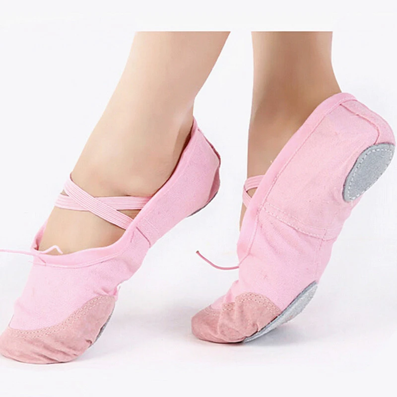 Professional Ballet Shoes Child Girls Cotton Canvas Soft Ballet Dance Practice Shoe Kids