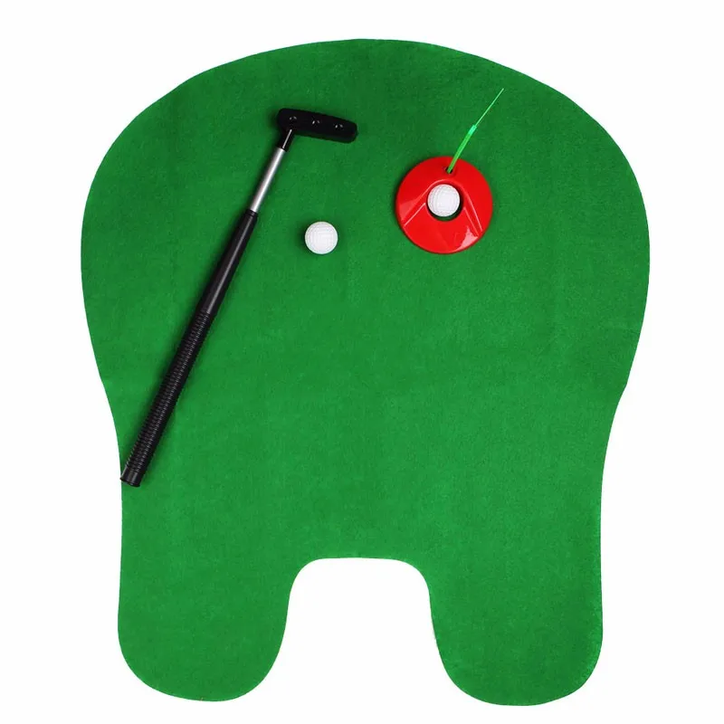 Bathroom Funny Golf Toilet Time Mini Game Play Putter Novelty Gag Gift