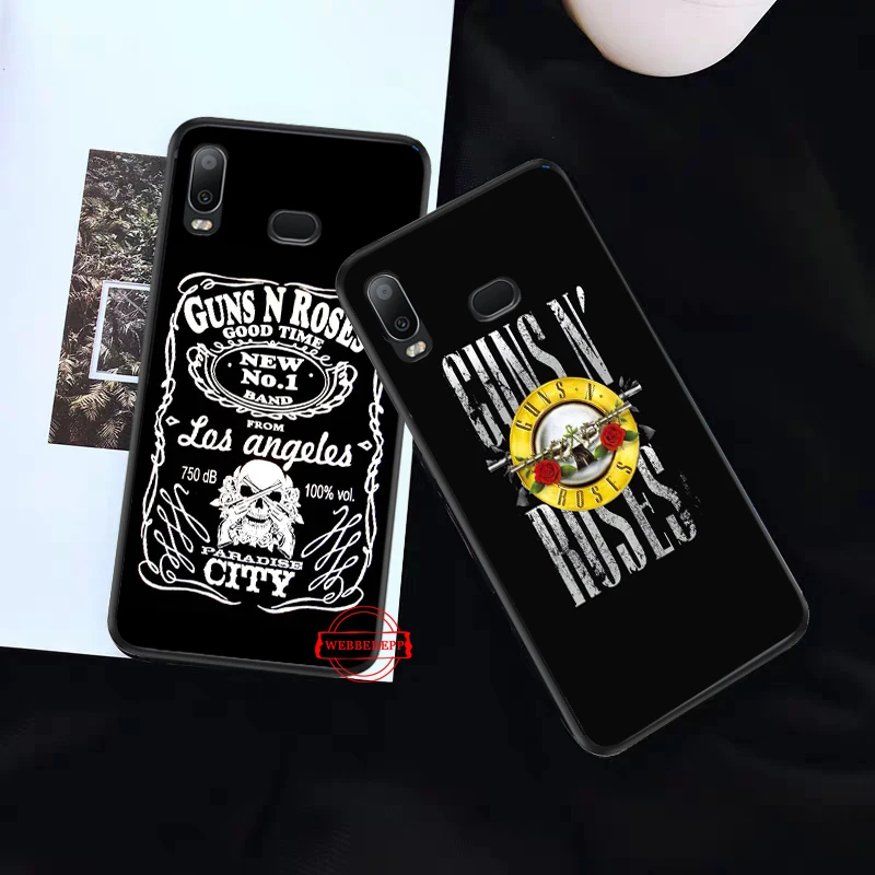 Силиконовый чехол Guns n roses для Samsung A3 A5 A10S A20S A30S A50S A6 Plus 2018 A7 A8 A9 A10 A30 A40 A50 A70 J6|Бамперы|