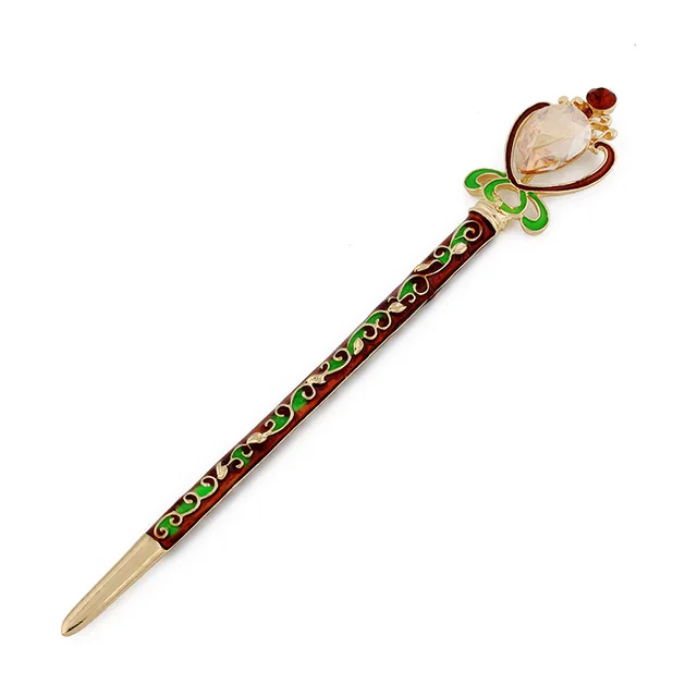 Water Drop Crystal Ethnic Women Cloisonne Hairpin Chopsticks Hair Water Drop Crystal Ethnic Women Cloisonne Hairpin Chopsticks Hair Sticks For S Accessories Headwear