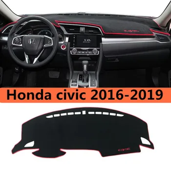 

Car Dashboard Cover Mat Auto Sun Shade Cushion Protector Pad Carpet Trim Accessories For Honda Civic 10 10th 2016 2017 2018 2019