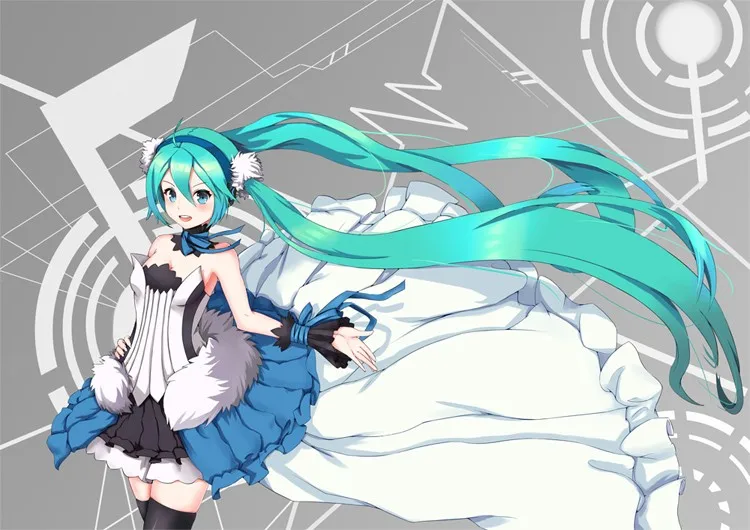 初音ミク壁紙カスタム3d写真壁紙日本アニメ壁壁画漫画キッズ女の子寝室ショップルームインテリアvocaloid 3d Photo Wallpaper Customphoto Wallpaper Aliexpress