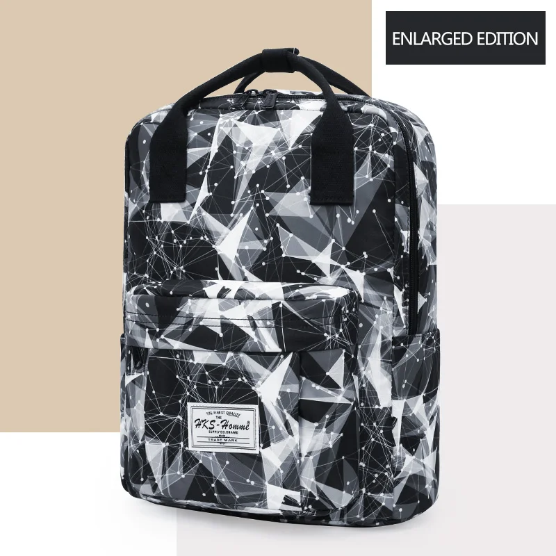 Корейский стиль, холщовый рюкзак для женщин, Простой Модный молодежный рюкзак для путешествий, школьная сумка для отдыха, сумка-тоут для девочки-подростка, сумка через плечо - Цвет: Enlarged Edition
