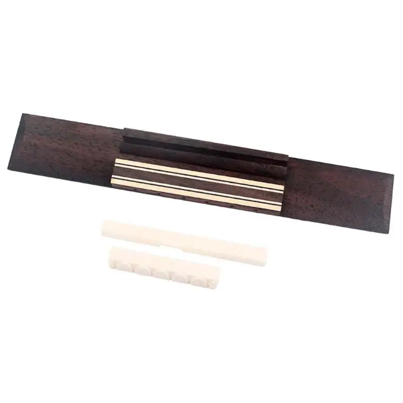 KOKO Rosewood Guitar Bridge+ Cattle Bone Guitar Nut+ Cattle Bone Guitar Saddle for Classic Guitar Accessories KOKO Rosewood Guitar Bridge+ Cattle Bone Guitar Nut+ Cattle Bone Guitar Saddle for Classic Guitar Accessories