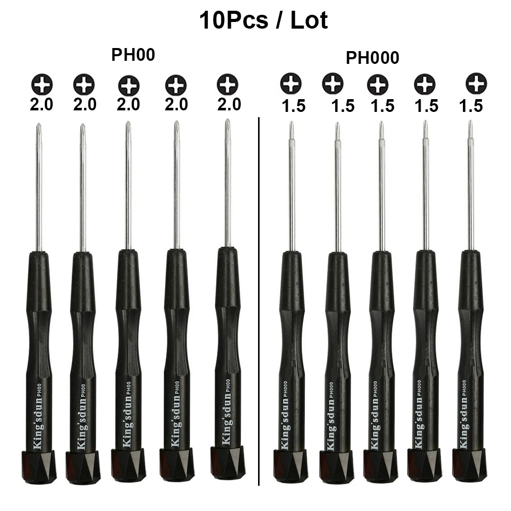 10 шт 2,0 мм 1,5 мм Phillips PH000 PH00 прецизионных отверток для телефона/ноутбук Macbook Pro