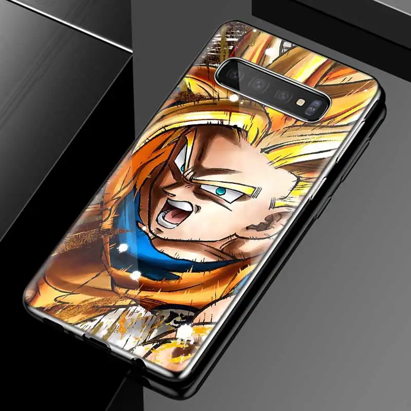 Dragon Ball Z тату мультфильм чехол для samsung Galaxy S10 5G S10e S9 S8 Plus Note 9 10 105G Plus A50 A30 A70 закаленное стекло чехол - Цвет: 10