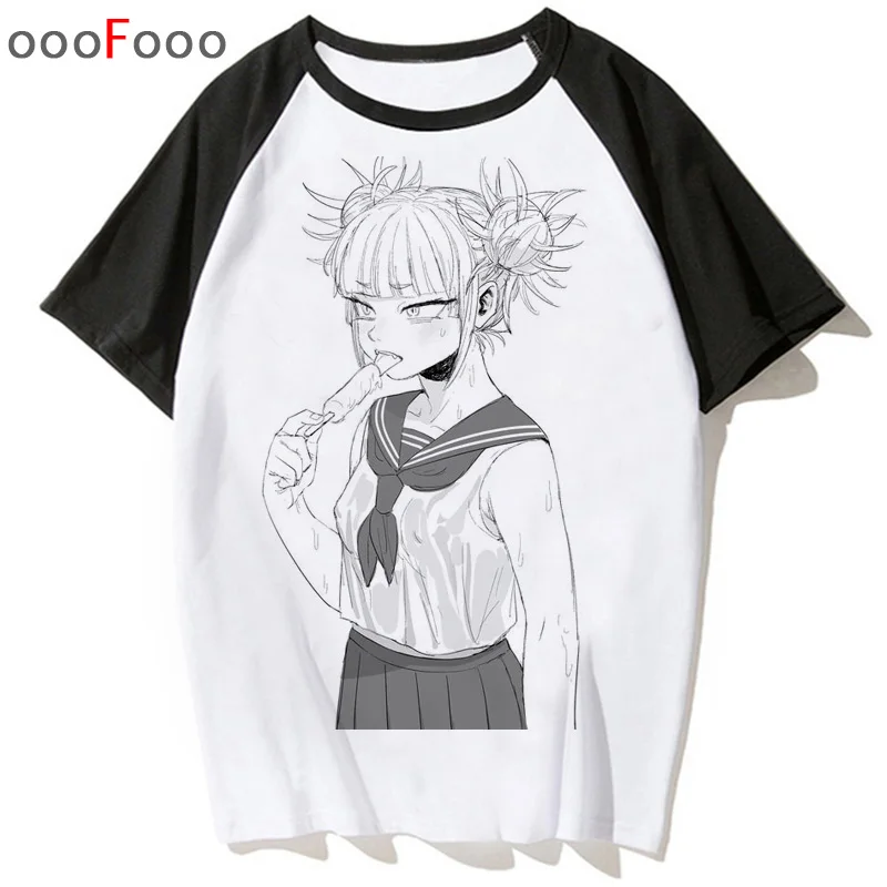 

senpai Ahegao T Shirt waifu Himiko Toga tshirt Cartoon Men t-shirt Print boku no hero academia tee shirt harajuku male/women