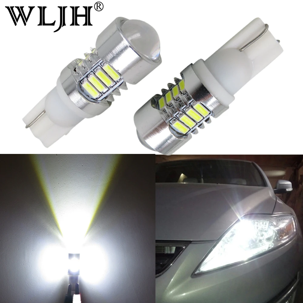 WLJH 2x Auto T10 W5W LED Car Light WY5W Lamp License Plate Bulb for Hyundai Sonata ix25 ix35 i20 i10 Accent Solaris | Автомобили и