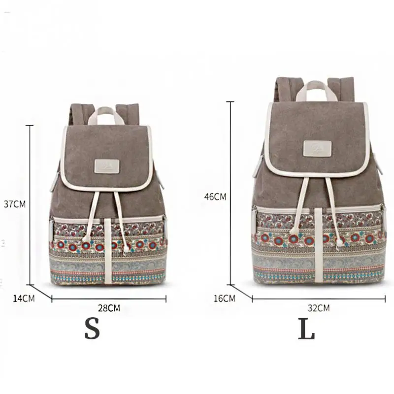 Ретро этнический холщовый рюкзак с цветочным принтом, школьные сумки для девочек-подростков, рюкзак для ноутбука, рюкзак для путешествий, рюкзак Mochila Mujer