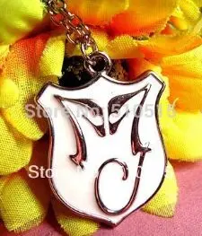Эмалированное MJ ожерелье Regalrock с Майклом Джексоном - Окраска металла: White