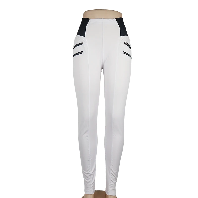 Штаны для йоги с высокой талией, женские спортивные Леггинсы с карманами для фитнеса, женские леггинсы для спортзала, спортивная одежда, женские леггинсы - Цвет: White