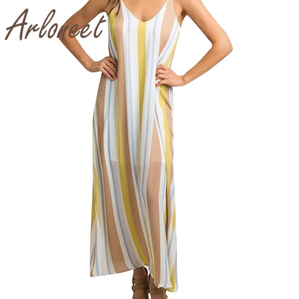 

ARLONEET Clothes Sexy women maternity dress long Striped Strap Sundress Summer ladies elegant dress pregnanct clothes Vestidos