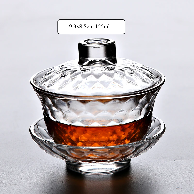 TANGPIN Heat-Resistant Glass Gaiwan Teapot for Puer Cup of Tea