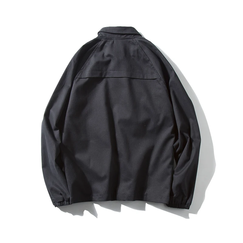 Винтажная Легкая Серая винтажная мужская куртка-карго с карманами, японское Пальто Harajuku Chore