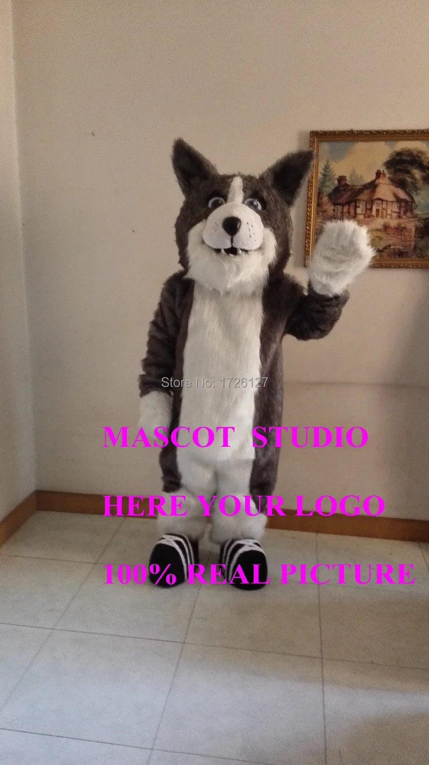 

mascot grey husky mascot huskies costume cartoon character cosplay fancy dress mascotte theme carnival costume anime kits