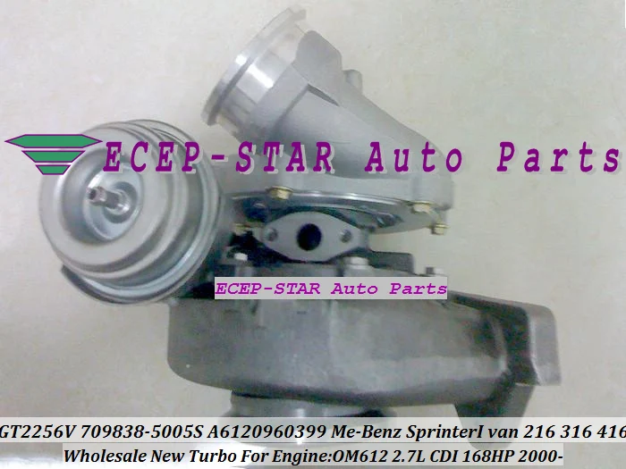 GT2256V 709838-0004 A6120960399 709838 Turbo Turbocharger For Mercedes Benz Sprinter I Van 216CDI 316CDI 416CDI OM612 2.7L 168HP (1)
