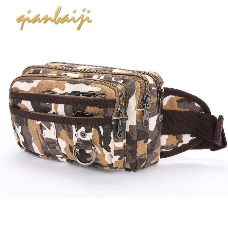

Man Camouflage Pocket Man Leisure Canvas Waist Pack Belt Bum Mini Hip Belly Bag Men Fanny Packs For Women Banane Femme Sac Purse