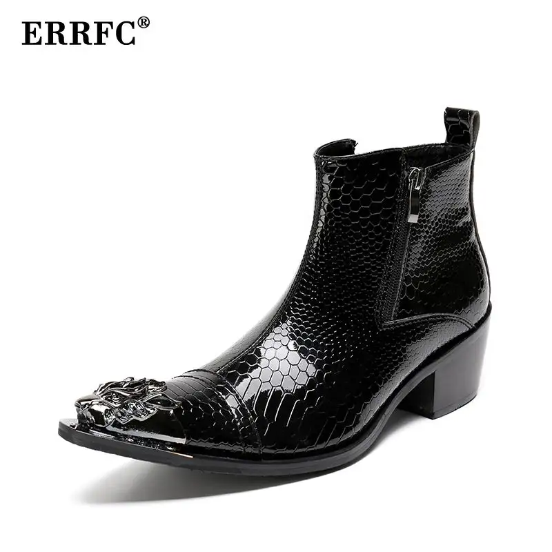 Errfc Serpent Martin Noir High Mode Python D'affaires Loisirs Top Chaussures Personnalisé Cuir Cheville De En Hommes Motif Boot Designer SzMqUpGV