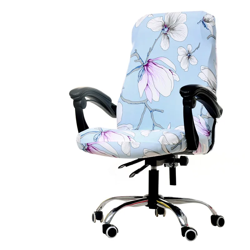 Накидка на стул из спандекса вращающийся офисный стрейч анти-грязный чехол для компьютерного кресла Сменные Чехлы housse de chaise - Цвет: 2