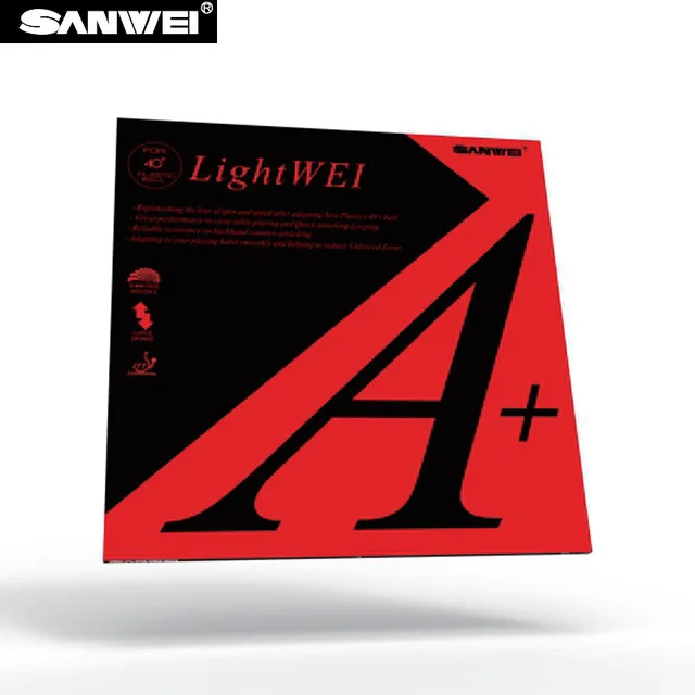 

SANWEI 2017 New A+ PLUS for 40+ Table Tennis Rubber (Half-sticky, Light weight, German Made Tension Sponge) Ping Pong Rubber