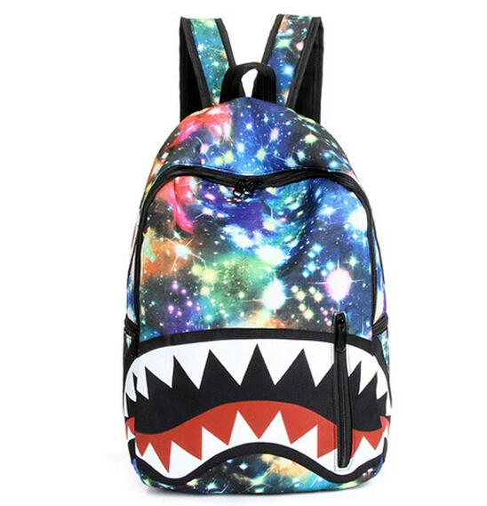 bookbag with teeth