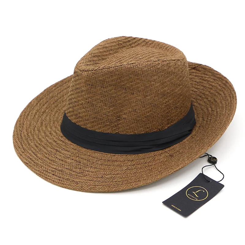GZHilovingL Горячая летняя шляпа женская пляжная Соломенная Панама, шляпы для мужчин трендовые унисекс фетровый, Джазовый шляпы для путешествий Панамы