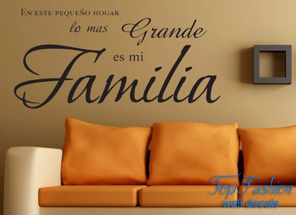 Familia Quotes En Español Spanish En Este Hogar Lo Mas Grande Es Mi Familia Wall Decal Quote Sticker  Pegatinas Pared Vinilos Paredes Letras Decoracion|Decals For Ceramic  Tiles|Decal Picsdecal Quotes - Aliexpress