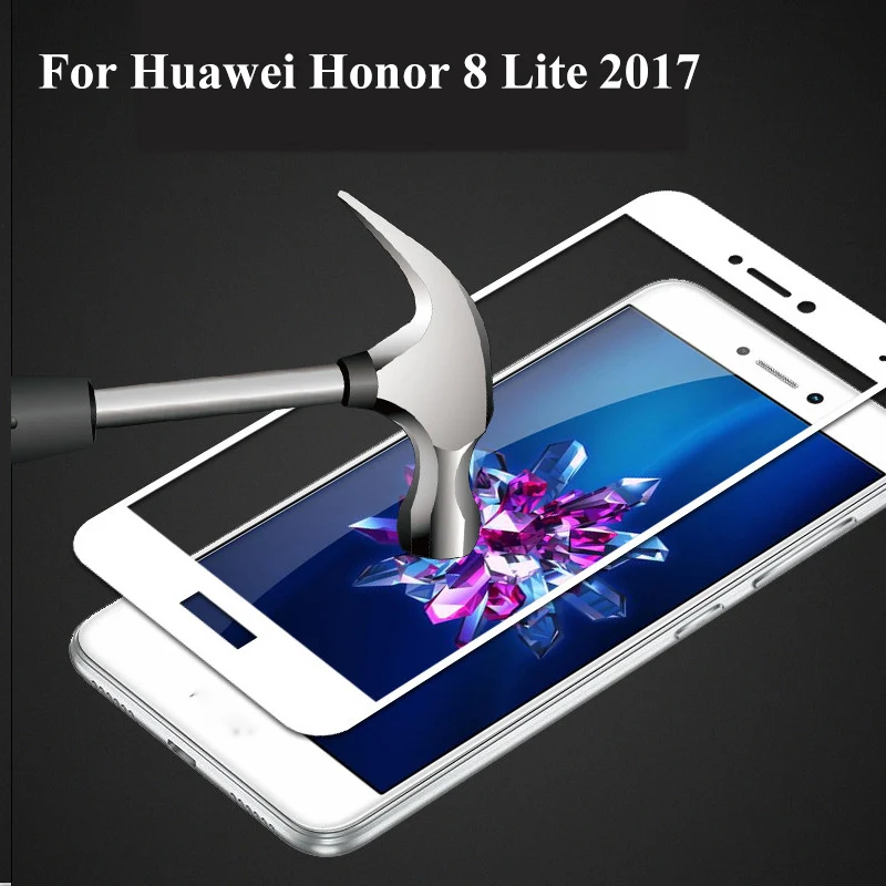 2 шт защита для экрана Huawei Honor 8 lite 2017 закаленное стекло Защита полное покрытие |
