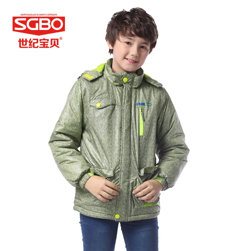 Fashion Winter Boys Jackets Green/Red/Blue Children Winter Clothing