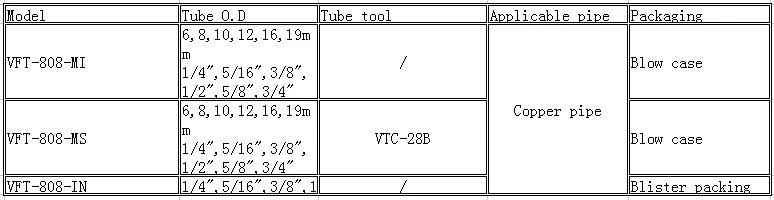 VFT-808-IN эксцентриковый развальцовочный инструмент для холодильной трубы