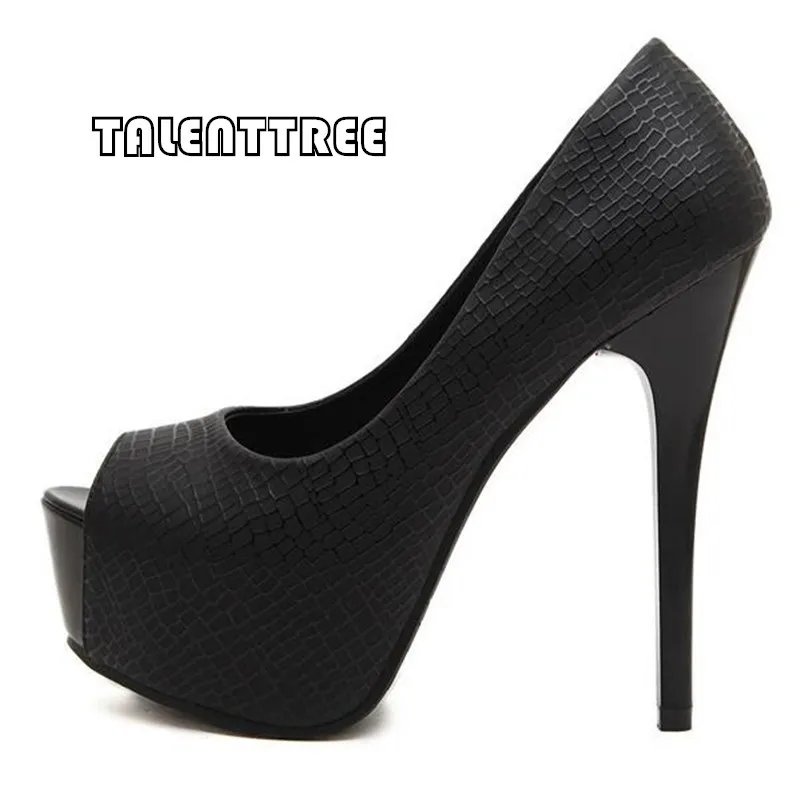

Women Pumps High Heels Platform Autumn Open Toe Women Office Shoes Elegant Ladies Pumps Plus Size 34-39 Spike Heel Shoe
