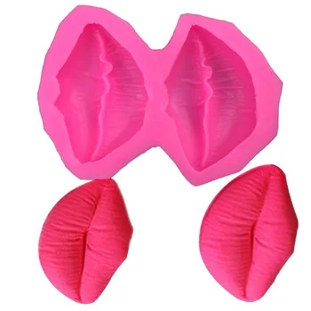 Free shipping Temptation lips fondant cooking tools Christmas wedding mold silicone mold fondant chocolate cake candy F0239