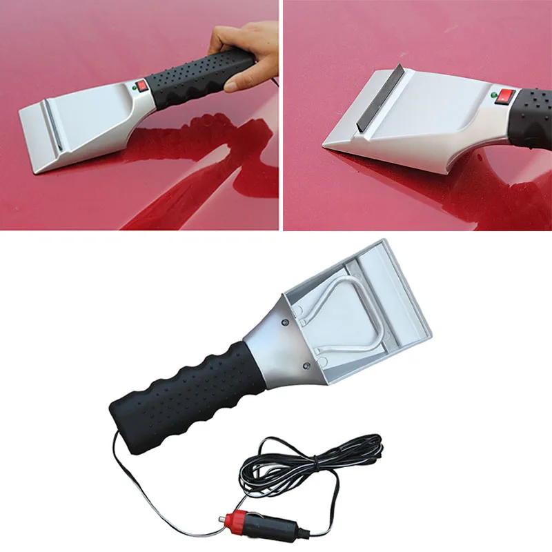New Electric Heated Ice Scraper 12V Car Snow Scraper Melter Shovel