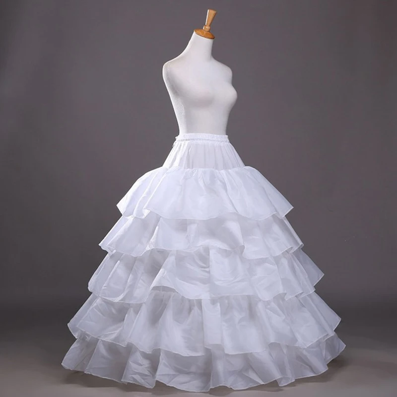 Xcos Бесплатная доставка 4 обручи 5 слоев свадебное юбка бальное платье кринолин скольжения нижняя для свадебное платье Высокое качество